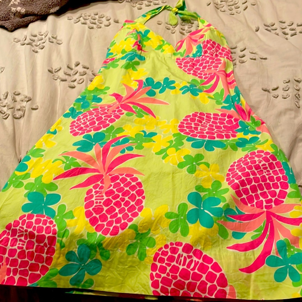 Lilly Pulitzer cotton halter top dress size 4